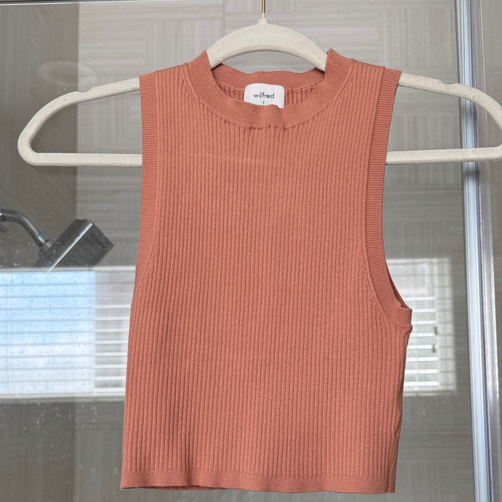Wilfred Sleeveless Ribbed Tank Top (Aritzia)